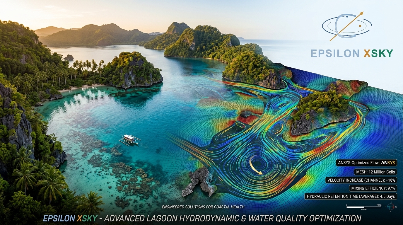 Lagoon CFD analysis for optimaize circulation to avoid dead zones