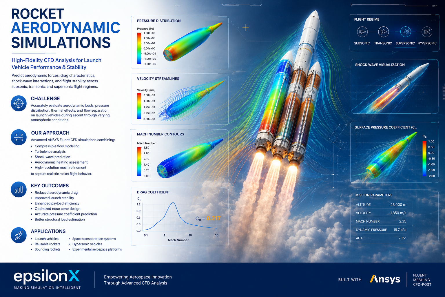 Rocket Aerodynamic Simulations Using ANSYS Fluent